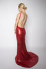 Yasmine Sequined mermaid gown (red) - Kourvosieur