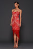 Elle Zeitoune Macey lace dress (red) - Kourvosieur