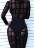 Caged mesh bandage dress (black) - Kourvosieur