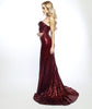 Celli sequined gown (ruby red) - Kourvosieur