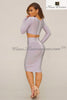 Tierra bandage 2 piece dress (grey) - Kourvosieur