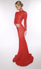 Asyah Custom LOVE LOST lace gown (red) - Kourvosieur