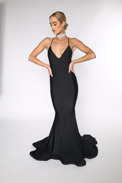 Asyah - Mermaids Are Real gown (Black) - Kourvosieur
